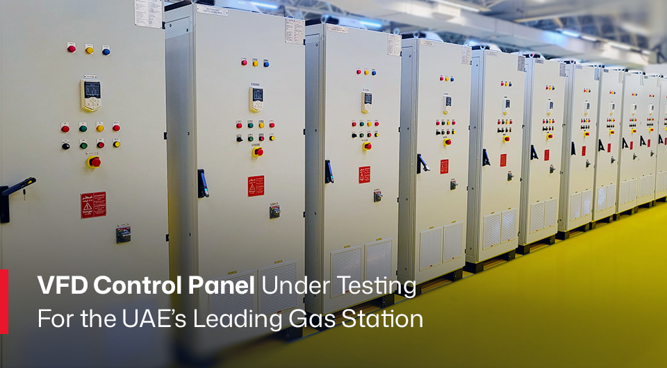 Screen Under Testing VFD Control Panel Under Testing For the UAE’s Leading Gas Station ...